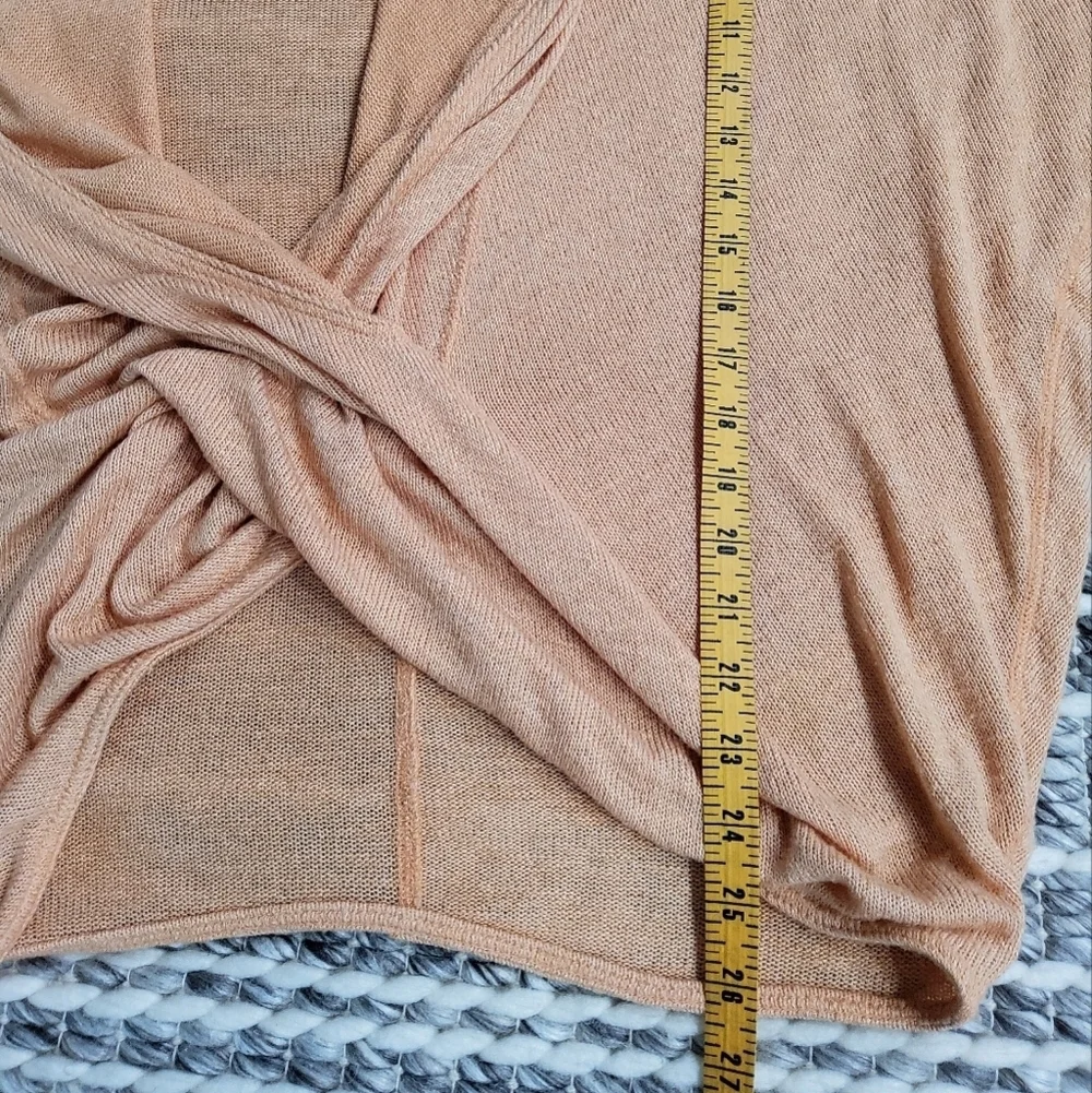 Free People Sheila Hacci Draped Faux Wrap Pullover Size S